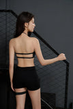 Sexy Japanese Satin Halter Bra Strapless Seamless Two-Way Wear Adjustable Comfort Back Fit Wirefree Lingerie Set S-XL MOYISU Bra