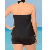 DEKA Deep V Neck Tankini Set Sports Plus Size Bikini Large Swimsuit Female Shorts Swimwear Swimming Beach Wear Bathing Suit