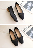 Breathable Mesh Fashion Flats For Women Spring Summer Flat Shoes Square Toe Slip-on Loafers Soft Sole Girls Daily Walking Shoes