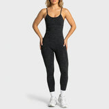 2Pcs Women Leopard Print Yoga Outfit Adjustable Strap Camisole Top High Waist Stretch Leggings Sports Pilates Workout Suit