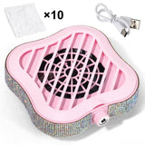 Nail Vacuum Cleaner, Infinitely Adjustable, High Suction Power, Equipped with 10 Filter Cotton, Nail Dust Collector Tool