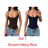 Phantasy Sexy Spice Women's Tanks Skinny Strapless Tank Top Lady Casual Slim Bodysuit Solid Color Top Summer Women's Clothing