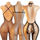 Open Bra Sexy Lingerie Bodysuit Hot Women Crotchless Bodystocking Sexy Fishnet Underwear Erotic Babydoll Porn Tights Nightwear