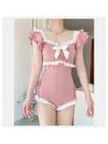 Female One-piece Swimsuit, Cute Girl, Conservative Coverage, Slimming Effect, Instagram Style New Vacation Hot Spring Swimsuit