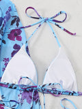 3 Pieces Printed Halter String Bikini 2026 Women & Kimono Swimwear Female Swimsuit Beachwear Bathers Bathing Swimming Swim Suit