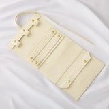 Portable Jewelry Case Roll Bag Foldable Travel Organizer Bags Earrings Rings Necklaces Brooches Storage Bag For Women Girls