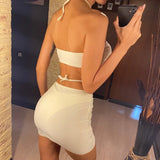 New 3D Flowers With Skirt Brazilian Bikini Women Swimwear Three-pieces Bikini set Female Swimsuit Bather Bathing Suit Swim V5755