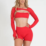 2/3PCS NoLogo Seamless DVision Yoga Set Women Workout Scrunch Leggings Strappy Sports Bra Fitness Gym Shorts Workout Suits XP65