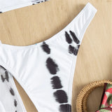Halter Printed With Beach Pants Bikini Women Swimwear Female Swimsuit Three-pieces Bikini set Bather Bathing Suit Swim V3542