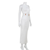 Party Long Dresses Women Sexy Hollow Out Backless Package Hip Prom Club Dress Fashion Hot Girl Vestidos Trendy Streetwear New