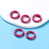 5Pcs/Lot 21 Colors Metal O Ring Spring Clasp Openable Round Carabiner Keychain Clips Hook Dog Chain DIY Jewelry Buckle Connector
