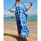 2026 New Colorful Kaftan Tunic Beach Dress Beach Wear Beachwear Beach Cover Up Cover-upsLoose Maxi Dress Female Women V4428