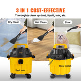 SucceBuy Wet Dry Vacuum 2.5 Peak HP 3-in-1 Shop Vacuum
