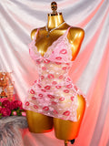 Ultra Sexy Short Pink Lips Crotchless Erotic Dress Female Transparent Babydolls Porn Exotic Night Sex Doll Lingerie With Thongs