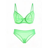 Sexy Ultra-Thin Fully Transparent Alluring Lingerie with Underwire, No Padding, Beautiful Back Bra, Hot Girl Push-Up Bra Set