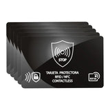 5Pcs RFID Blocking Card Ultra Thin NFC Debit Credit Card Passport Protector RFID Card Blocker for Passport Case Purse