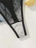 New French style erotic lingerie European and American thin jacquard mesh hollow comfortable bra set MR2669