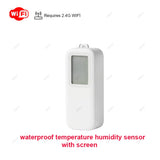 Tuya Zigbee/Wifi Temperature Humdiity Sensor Detector Option Indoor Outdoor Waterproof LCD Thermometer Hygrometer For Alexa Z2M