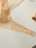 Women's full cup hanging neck push up bra without steel ring thin lace personality Lingerie beautiful back brassiere A561