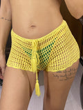 17 Colors Bikini Bottom Hollow Out Mini Shorts Swim Brief Women Swimwear Female Bather Brazilian Tanga Panties Underwear V7011