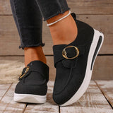 2025 Faux Suede Platform Loafers Women Lightweight Slip On Thick Sole Sneakers Woman Plus Size 43 Comfort Non Slip Casual Shoes