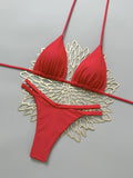 Sexy White Leopard Patchwork Micro Bikini 2026 Women Halter Push Up Bra Hollow Out Thong Swimsuit Bathing Suit Holiday Swimwear