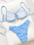 2026 Wrinkled Ruffled Frilled Bikini Female Swimsuit Women Swimwear Two-pieces Bikini Set Bather Bathing Suit Swim Beachwear