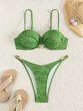 ZTVitality Sexy Solid Bikini Set 2025 New Arrival Biquini Padded Bra Underwire Push Up Swimsuit Women Swimwear Summer Beachwear