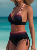 2026 High Waist Bikinis Women Padded Halter Swimwear Female Sexy Sporty Swimsuit Bathers Bathing Swimming Swim Suit Beachwear