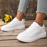 Plus Size 43 Thick Bottom White Sneakers Women Fashion Lace Up Platform Sport Sneaker Woman Non Slip Breathable Tennis Shoes