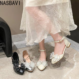 Girls Bowknot Crystal Party Wedding Princess Shoes Sandals for Women Dress Shoes Size 32-40