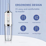 Portable Cordless Teeth cleaning machine Travel Oral Irrigator USB Rechargeable 3 Modes 4 Jet Tips IPX7 Mouth Washing Machine