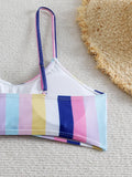 High Waist Bikini 2026 Women Strappy Swimsuit Sexy Striped Swimwear Female Bathers Bathing Swimming Swim Suit Summer Beachwear