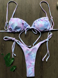 Sexy Ruffle Frilled Micro Thong Bikini 2025 Women Swimwear Female Swimsuit Two-pieces Bikini set String Bather Bathing Suit Swim