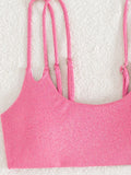 Ribbed Bikins High Cut Bikini 2026 Women Swimsuit Female Swimwear Two-pieces Bikini Set Push Up Bather Bathing Suit Swim Lady