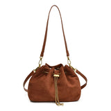 2026 Soft Commuting Crossbody Bags Faux Suede Sewing Hot Sale Bags for WomenThread Solid Color String Women's Handbags