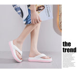 Woman Beach Flip Flops Fashion Summer Shoes 2025 Trend Girls Platform Sandals Soft EVA Non-slip Female Indoor Outdoor Slippers