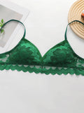 Women's sexy embroidered flower lace lingerie without steel ring gathered push up straps adjustable for daily comfort bra MR2686