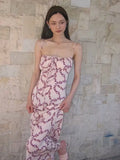 Foridol Floral Printed Boho Summer Long Dress Women Bowknot Strapless Midi Beach Vestidos 2025 Elegant Straight Sleeveless Dress