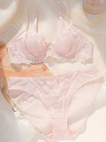 Sheer Lace Teddy Lingerie Set Panty Sexy Bra & Panty Set Ultra Thin Comfortable Summer Wear S-3XL BC Sexy Gift Sexy Tushy MOYISU