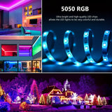 RGB LED Strip Lights 5050 SMD Bluetooth APP Control 24 Keys IR Remote Music Sync TV Backlight Decor Flexible 5V Led Tape Lamp