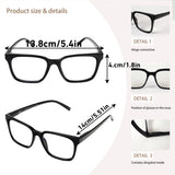 Progressive Multifocal Reading Glasses, Photochromic, Clear Vision, Square Frame, Lightweight Wear, Stylish Appearance, for Men and Women.