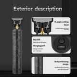 1/2/3/5-Piece Cordless Professional Men's Grooming Set Cordless Rechargeable hair Shaver trimmer Portable PrecisionTools