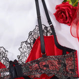 Toucheart Sexy Underwear Lace Patchwork Sissy Slim High Waisted Women Interesting Gather Together Charming Lingerie Intimate Set