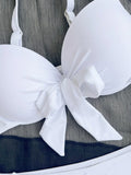 Sexy Knotted Underwired Bra Cup Bikini Women Swimsuit Female Swimwear Two-pieces Bikini Set Push Up Bikinis Bathing Suit Swim
