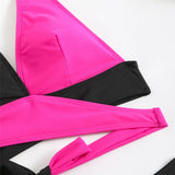 Sexy Halter Bikini 2026 Criss Cross Solid Swimsuit High Waist Swimwear Female Bathers Bathing Swimming Suit Padded Beachwear