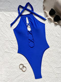 New Sexy High Neck Zipper Women Swimwear One Piece Swimsuit Female Monokini High cut Trikini Ribbed Bathing Suit Swim Bodysuit
