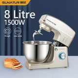SUNATUR 8L Stand Mixer 1500w Electric Food Processor Commercial auto Dough Kneader planetary mixer Timed ferment Filling Mixer