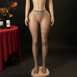 Leggings Lace Fishnet Stockings High Socks Sexy One-piece Pantyhose Striped Jacquard Tight-Fitting Solid Color Pantyhose YMWS