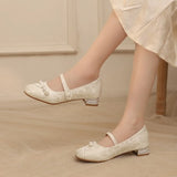 New Chinese Style Mary Jane Women's Shoes Hot Sale Of The Season Spring Summer Fairy Tale Cheongsam Shoes Beautiful Thick Heel